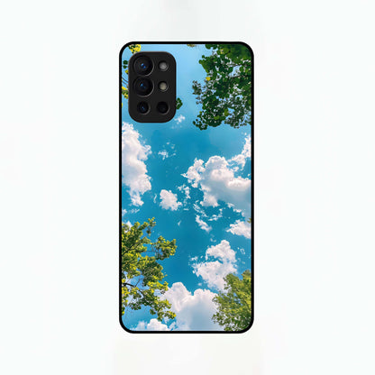  Green Moon Energy Glass Case For OnePlus 9R back cover – full design glossy printed glass finish