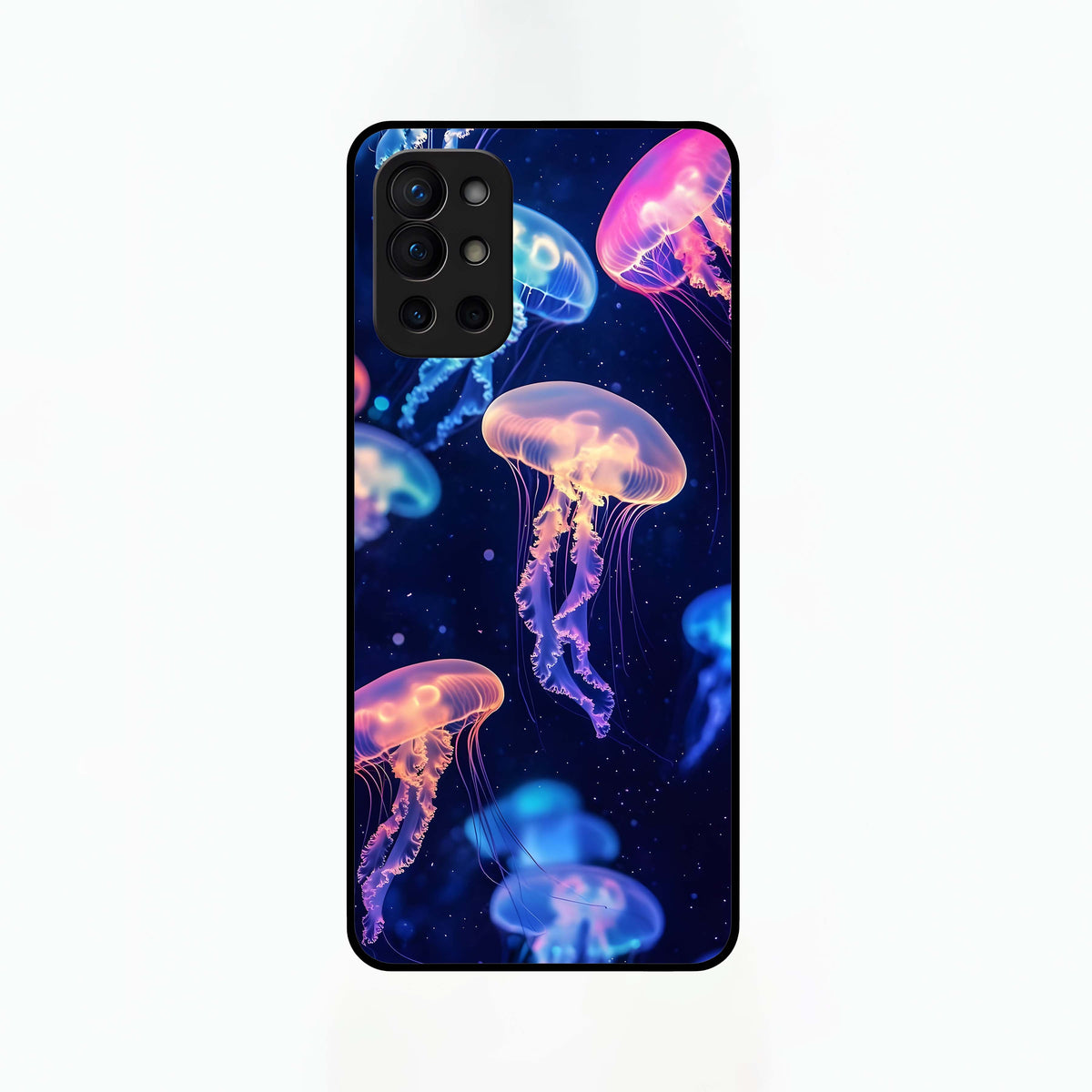  Jellyfish Pattern Glass Case For OnePlus 9R back cover – full design glossy printed glass finish