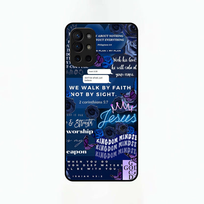  Kingdom Faith Glow Glass Case For OnePlus 9R back cover – full design glossy printed glass finish