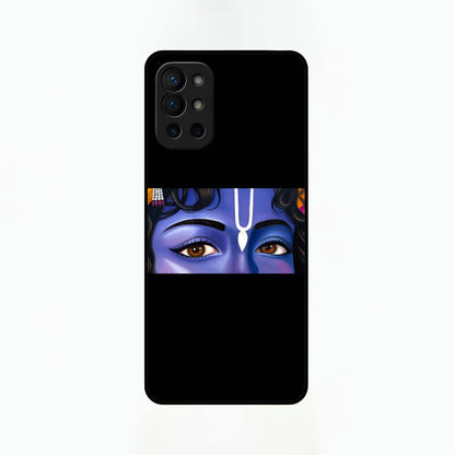  Krishna Eye Glass Case For OnePlus 9R back cover – full design glossy printed glass finish