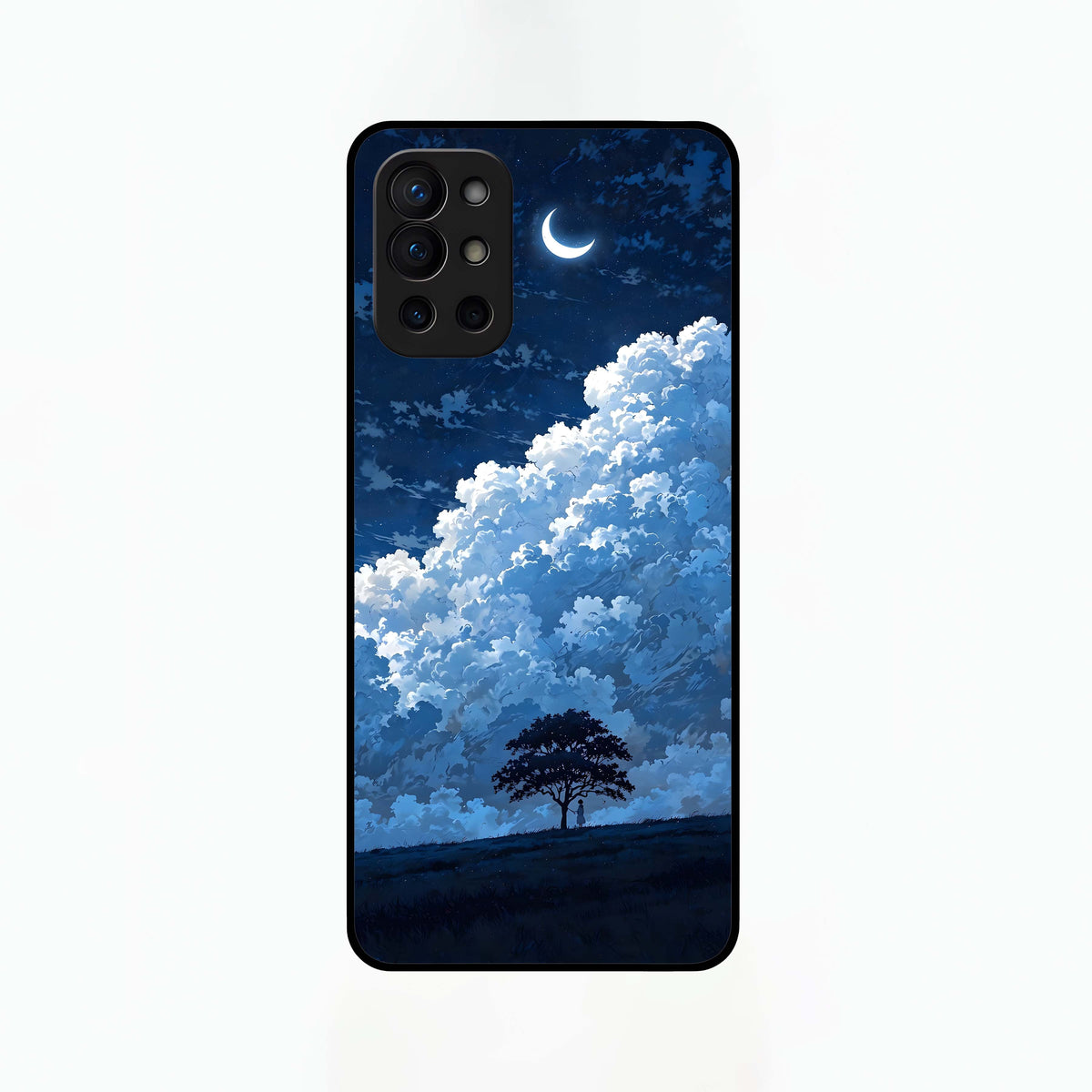  Midnight Sky Serenity Glass Case For OnePlus 9R back cover – full design glossy printed glass finish