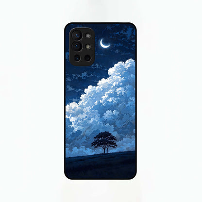  Midnight Sky Serenity Glass Case For OnePlus 9R back cover – full design glossy printed glass finish