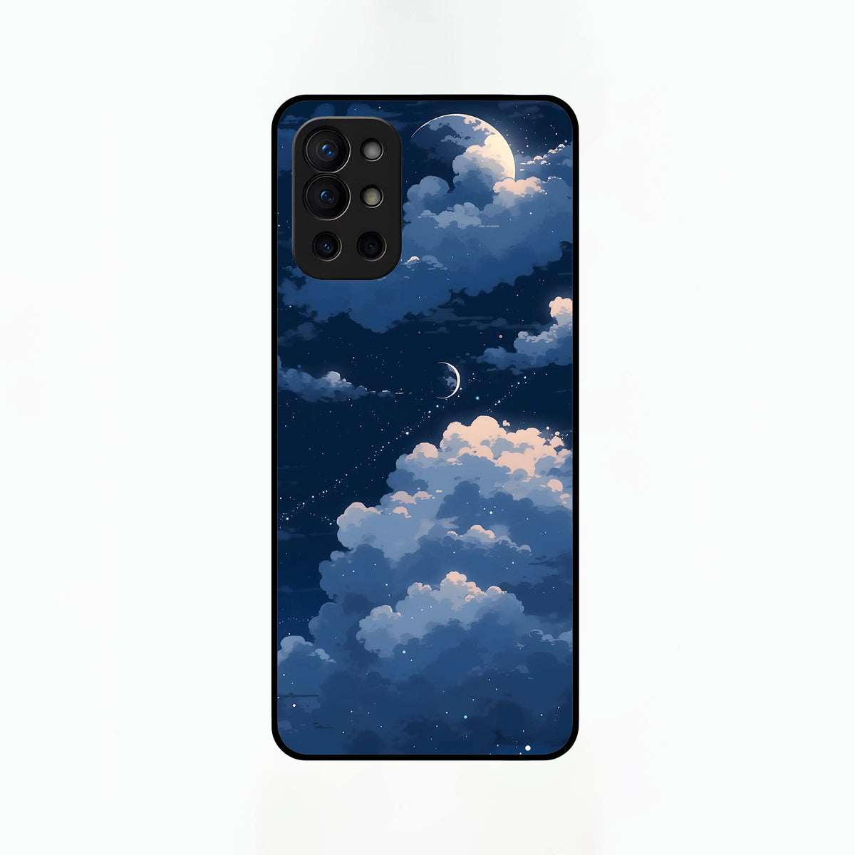  Moon Dream Haze Glass Case For OnePlus 9R back cover – full design glossy printed glass finish