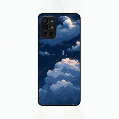  Moon Dream Haze Glass Case For OnePlus 9R back cover – full design glossy printed glass finish