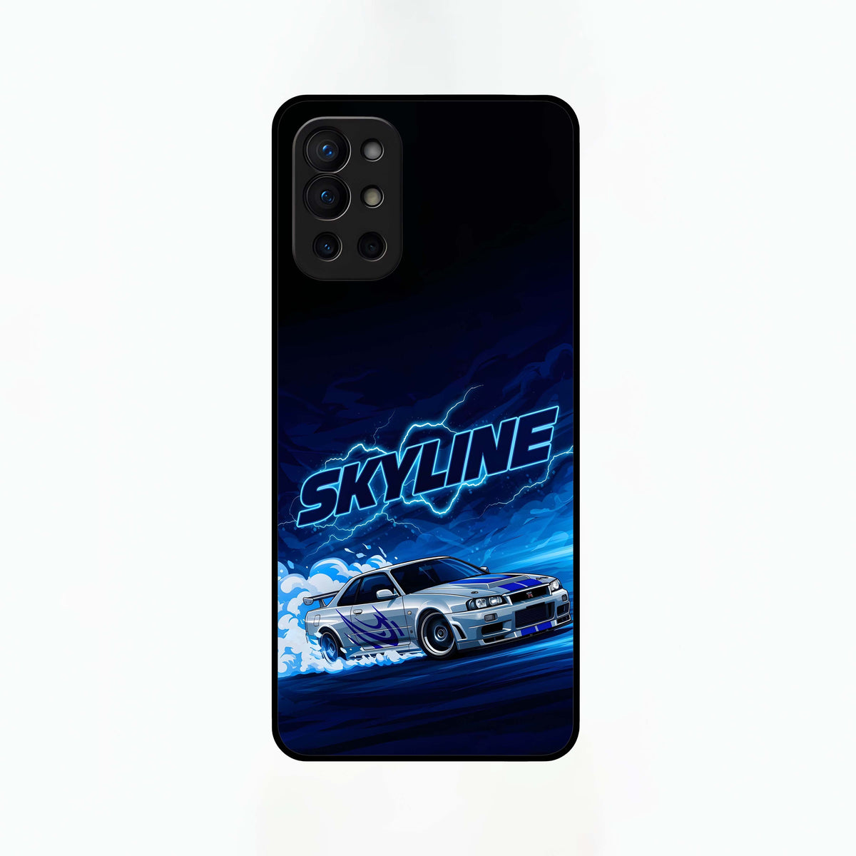  Neon Drift Beast Glass Case For OnePlus 9R back cover – full design glossy printed glass finish