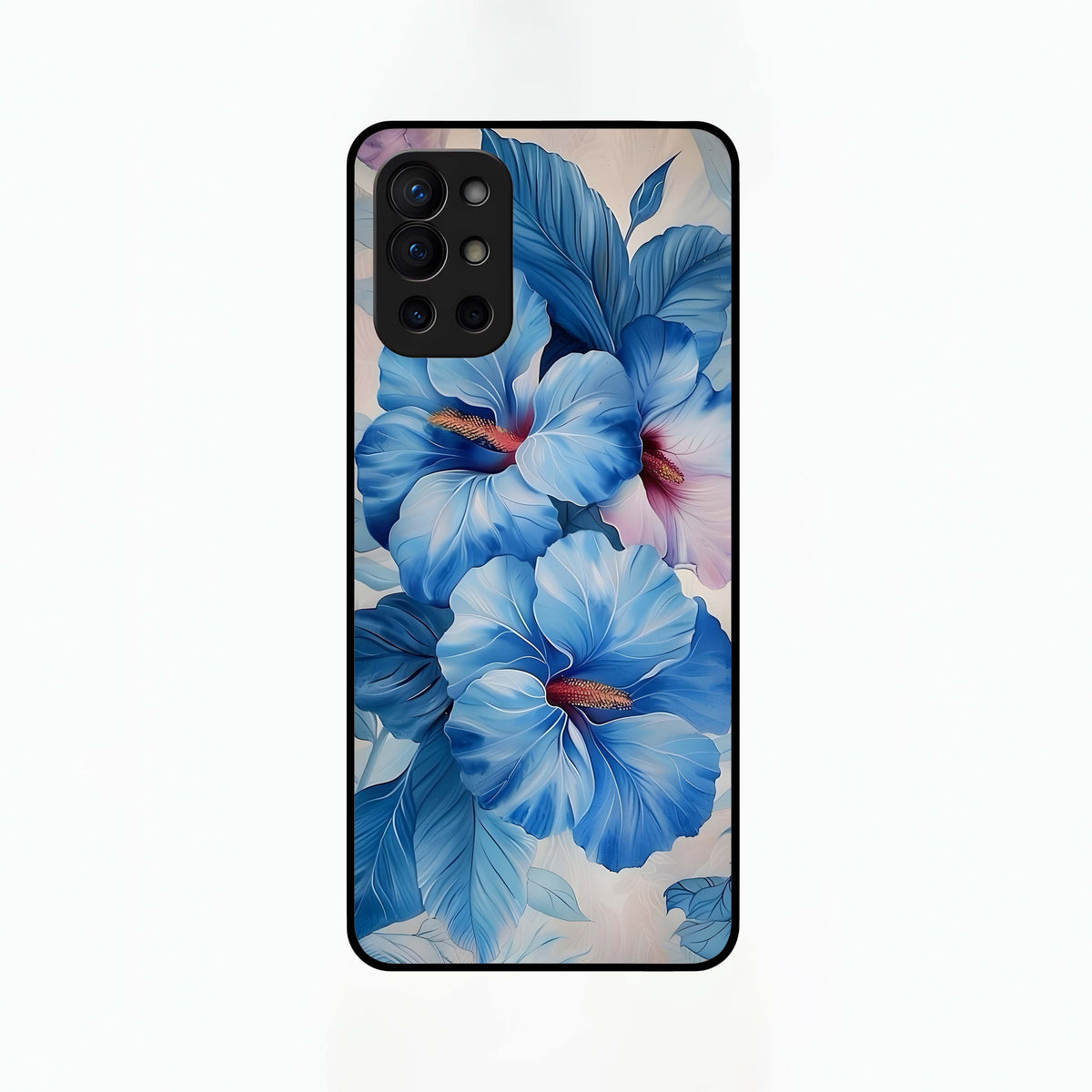  Ocean Hibiscus Grace Glass Case For OnePlus 9R back cover – full design glossy printed glass finish