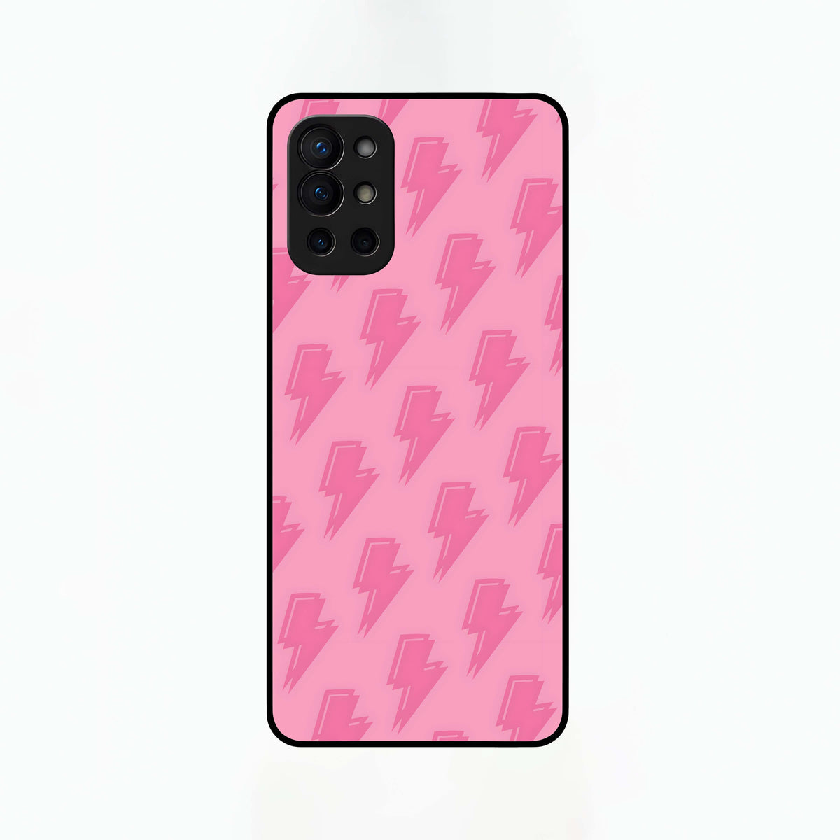  Pink Moo Magic Glass Case For OnePlus 9R back cover – full design glossy printed glass finish
