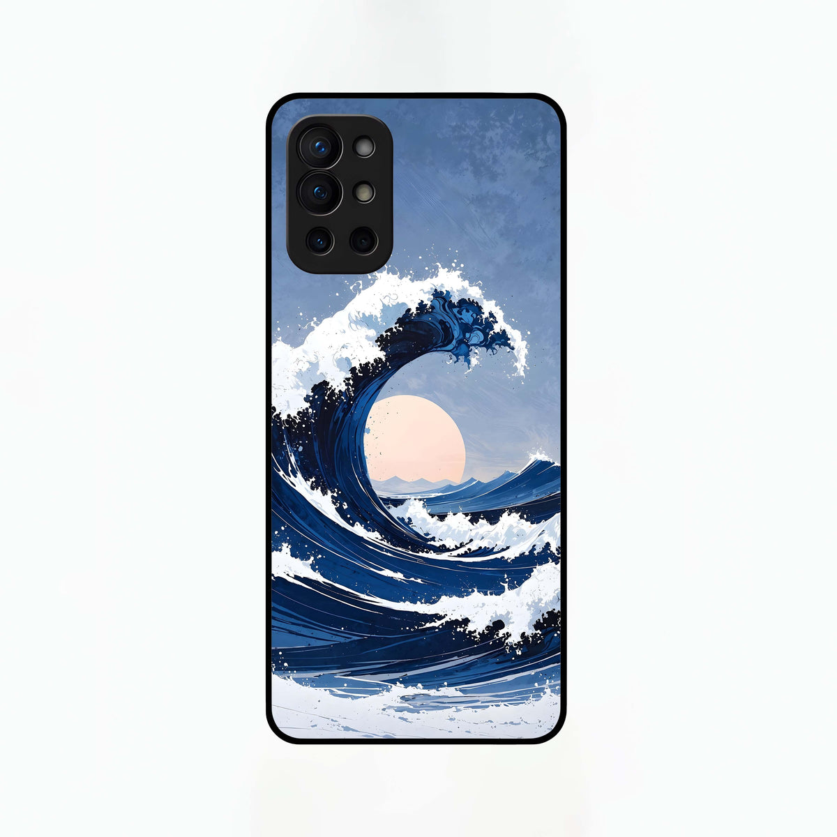  Rising Tide Power Glass Case For OnePlus 9R back cover – full design glossy printed glass finish