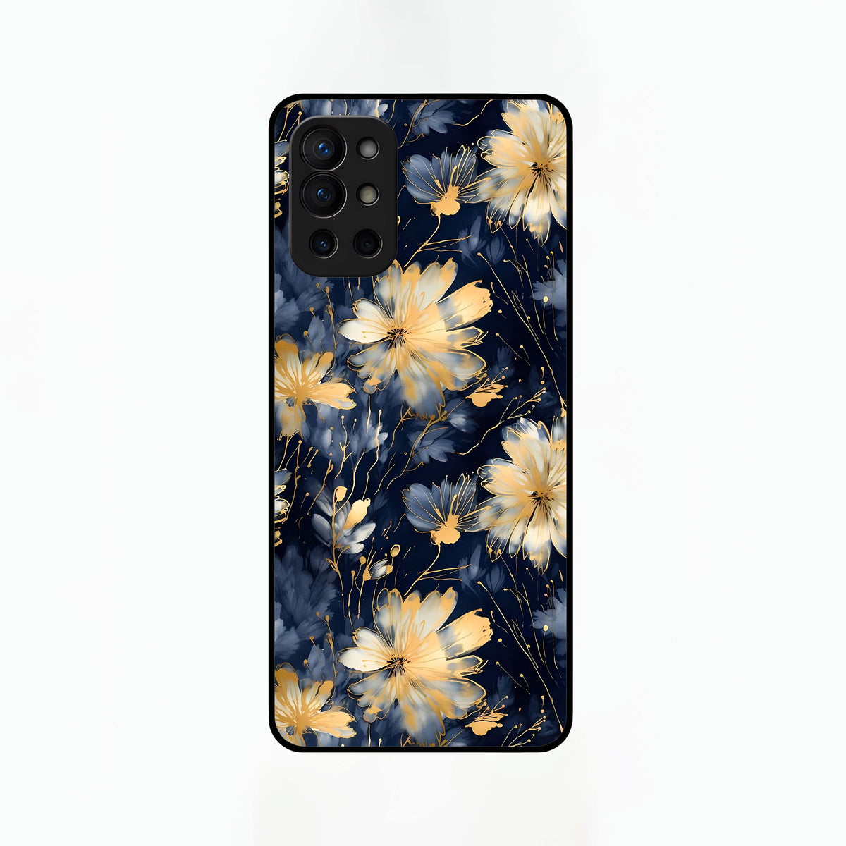  Royal Petal Dream Glass Case For OnePlus 9R back cover – full design glossy printed glass finish