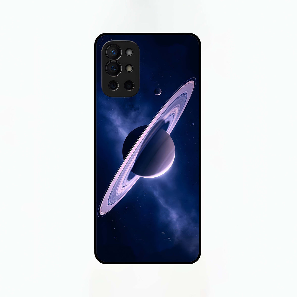  Saturn Ring Mystique Glass Case For OnePlus 9R back cover – full design glossy printed glass finish