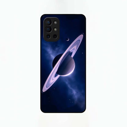  Saturn Ring Mystique Glass Case For OnePlus 9R back cover – full design glossy printed glass finish