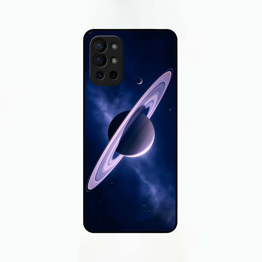  Saturn Ring Mystique Glass Case For OnePlus 9R back cover – full design glossy printed glass finish