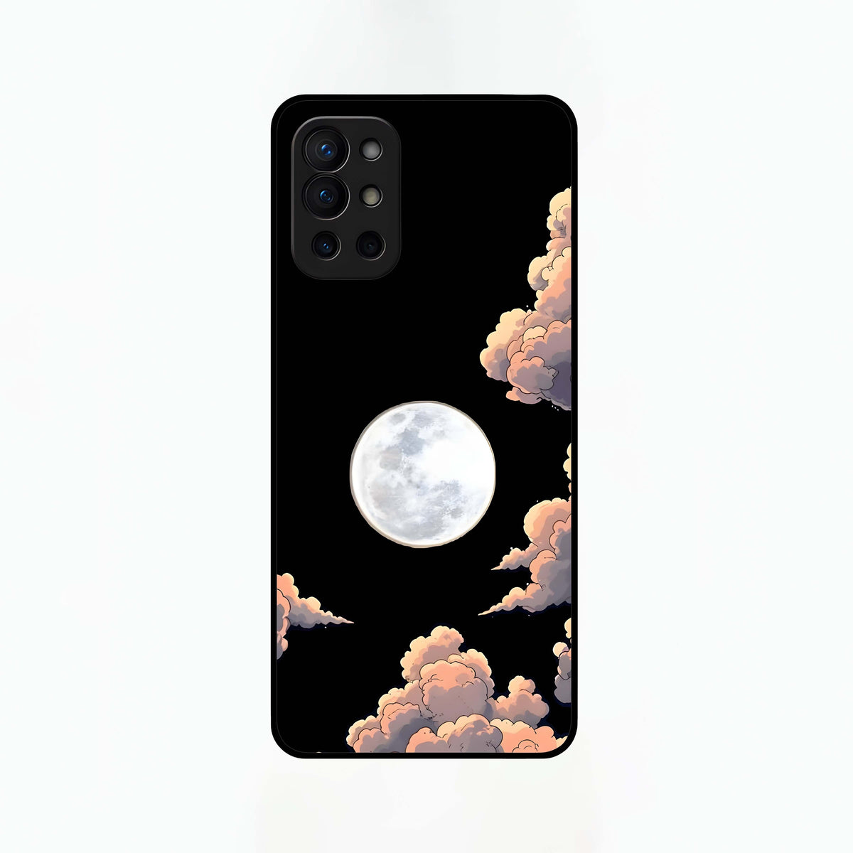 Shade Cloud Moon Glass Case For OnePlus 9R back cover – full design glossy printed glass finish