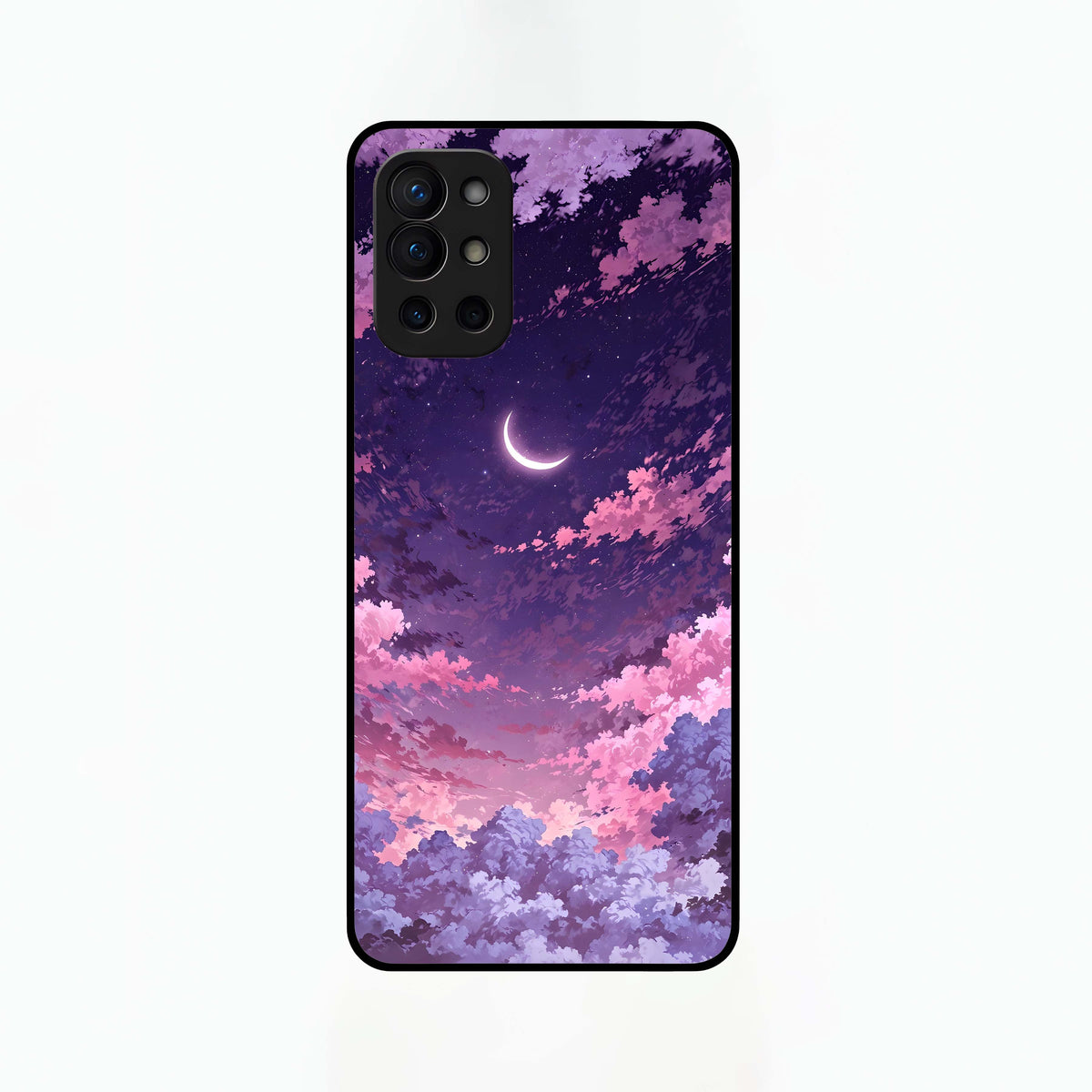  Sky Drift Clouds Glass Case For OnePlus 9R back cover – full design glossy printed glass finish
