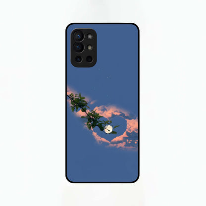  Sky Under Tree Glass Case For OnePlus 9R back cover – full design glossy printed glass finish