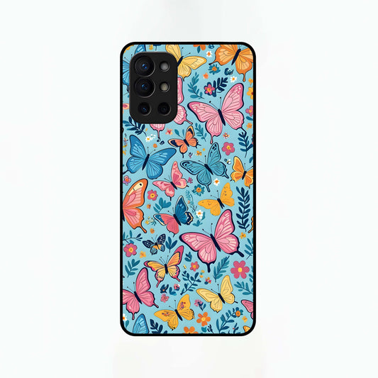  Spring Wing Garden Glass Case For OnePlus 9R back cover – full design glossy printed glass finish
