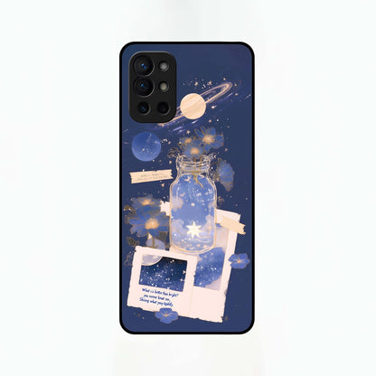  Starlit Cosmic Jar Glass Case For OnePlus 9R back cover – full design glossy printed glass finish