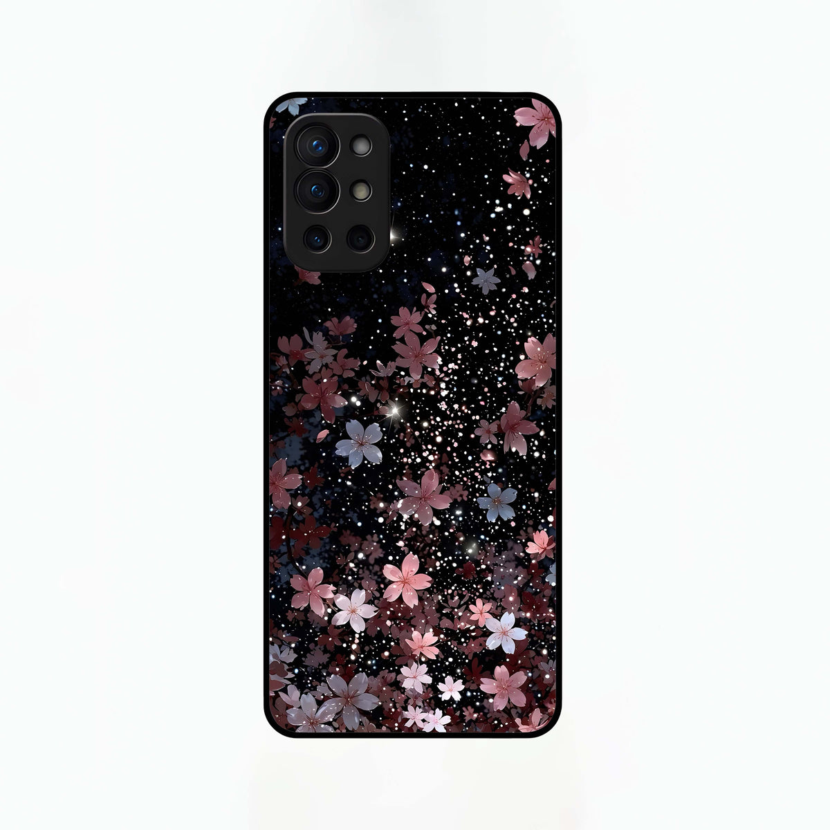  Starlit Flower Dreams Glass Case For OnePlus 9R back cover – full design glossy printed glass finish