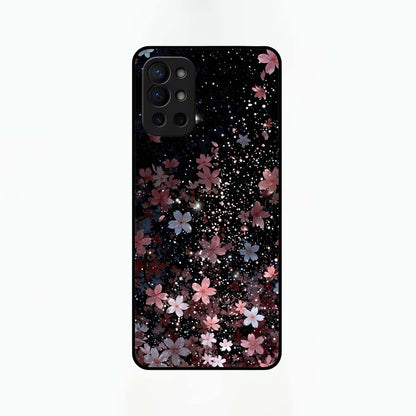 Starlit Flower Dreams Glass Case For OnePlus 9R back cover – full design glossy printed glass finish