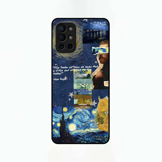  Starry Dream Vision Glass Case For OnePlus 9R back cover – full design glossy printed glass finish