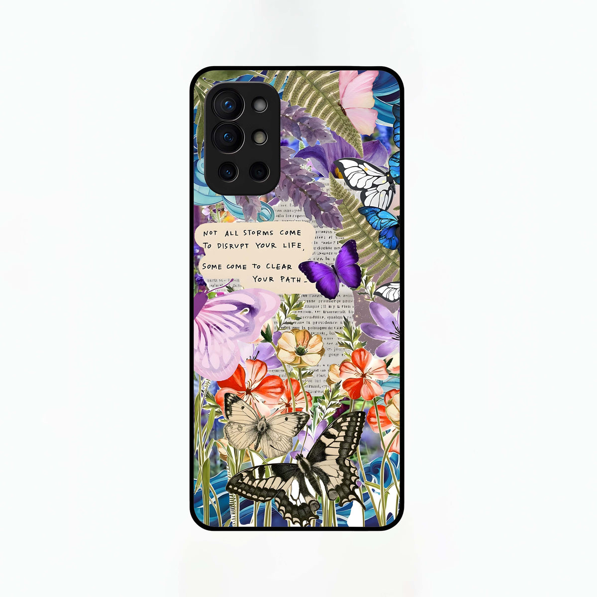  Storm Path Bloom Glass Case For OnePlus 9R back cover – full design glossy printed glass finish
