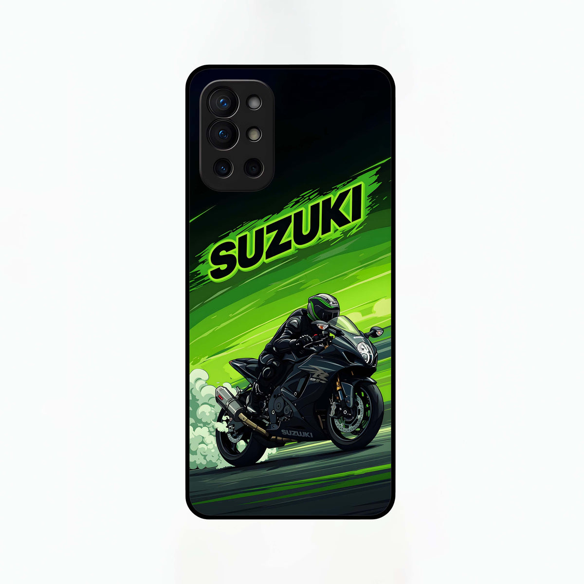  Suzuki Speed Beast Glass Case For OnePlus 9R back cover – full design glossy printed glass finish