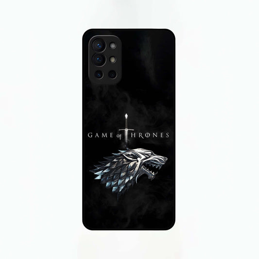  Throne Wolf Legacy Glass Case For OnePlus 9R back cover – full design glossy printed glass finish