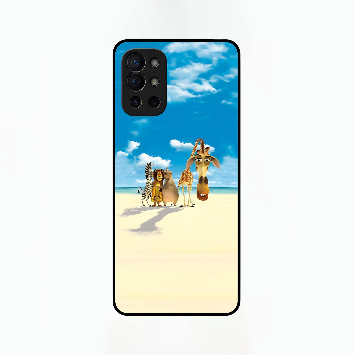  Tropical Fun Squad Glass Case For OnePlus 9R back cover – full design glossy printed glass finish