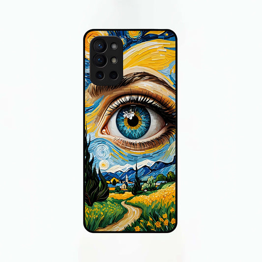  Van Gogh Eye Glass Case For OnePlus 9R back cover – full design glossy printed glass finish