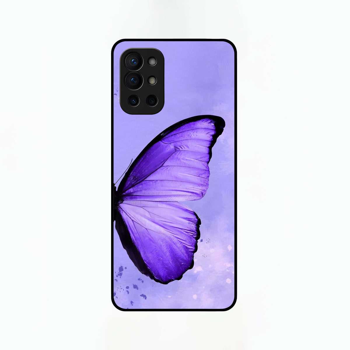  Violet Dream Wing Glass Case For OnePlus 9R back cover – full design glossy printed glass finish
