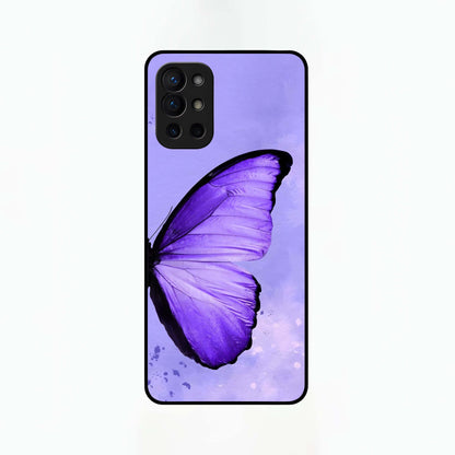  Violet Dream Wing Glass Case For OnePlus 9R back cover – full design glossy printed glass finish