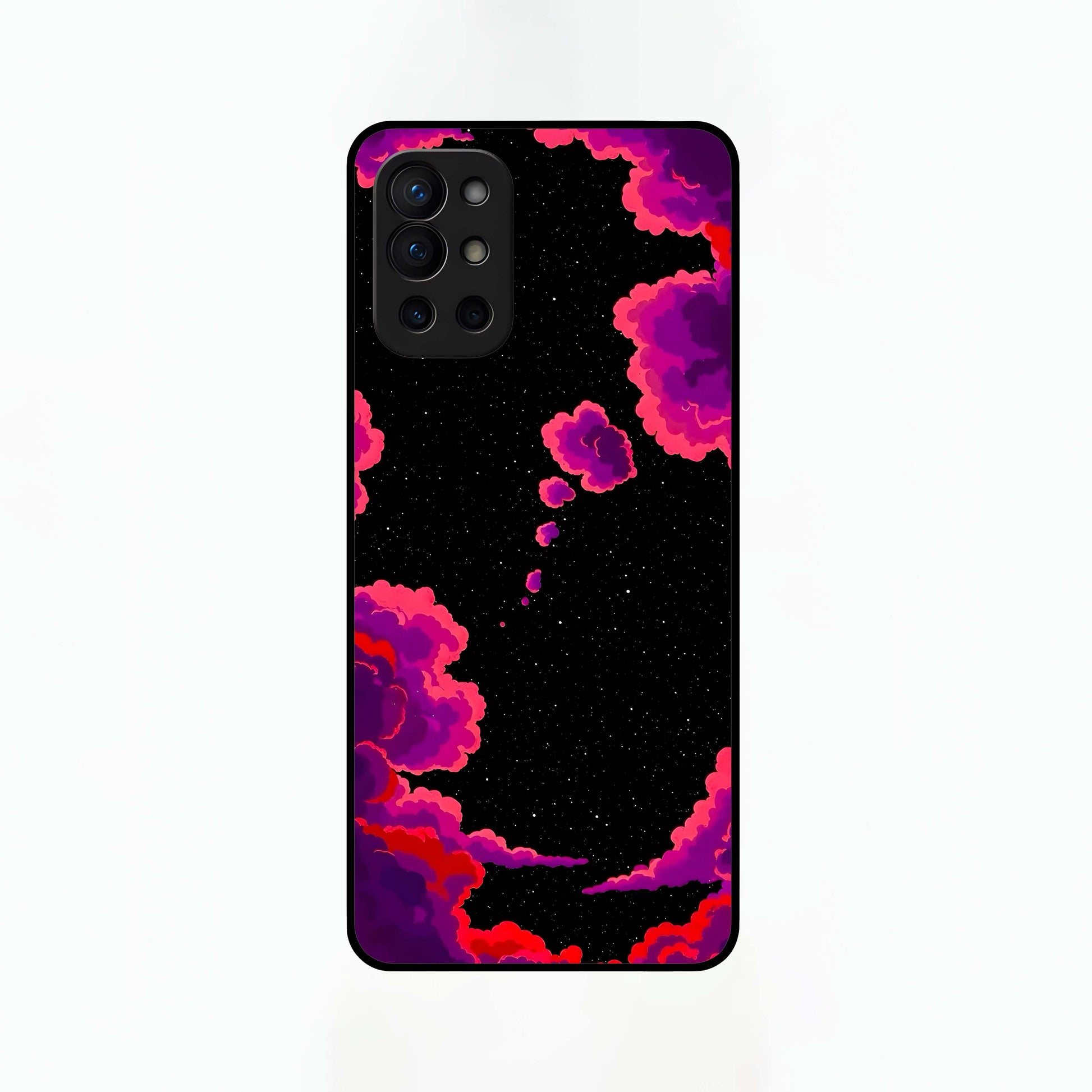 Galaxy Dream Frame Glass Case captured at a warm angle highlighting depth framing, gloss, and edge clarity.