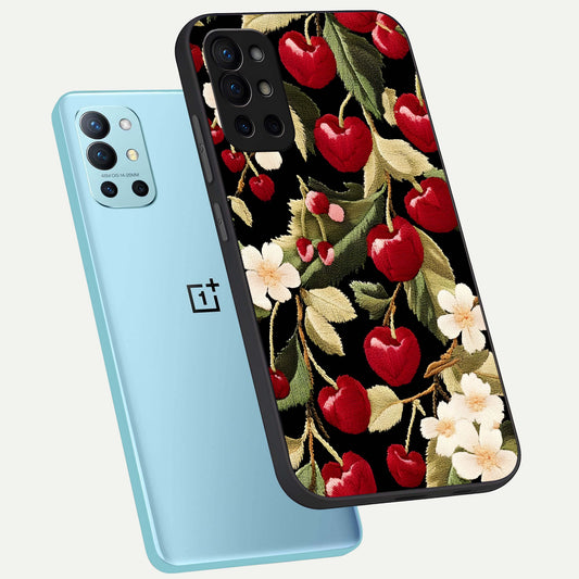  Blooming Spendor Bird phone case For OnePlus 9R showing premium glass back cover with detailed artwork