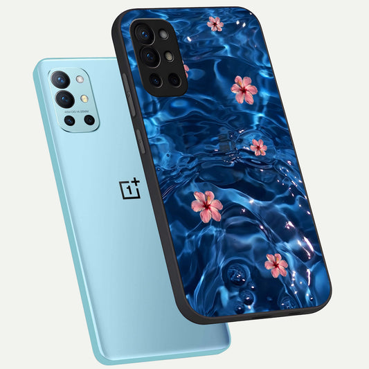  Bloom Thread Art phone case For OnePlus 9R showing premium glass back cover with detailed artwork