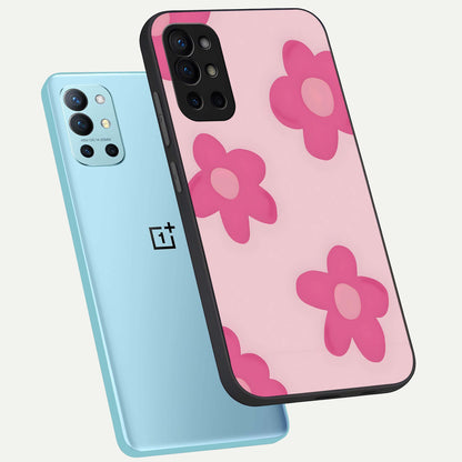  Candy Bloom Dreams phone case For OnePlus 9R showing premium glass back cover with detailed artwork