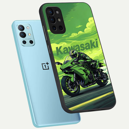  Greenery Sky phone case For OnePlus 9R showing premium glass back cover with detailed artwork