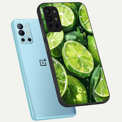  Green Kawasaki phone case For OnePlus 9R showing premium glass back cover with detailed artwork