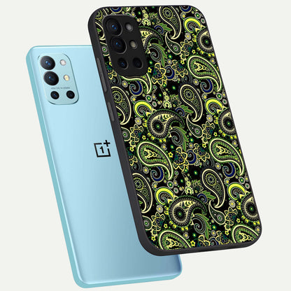  Green Lemon phone case For OnePlus 9R showing premium glass back cover with detailed artwork