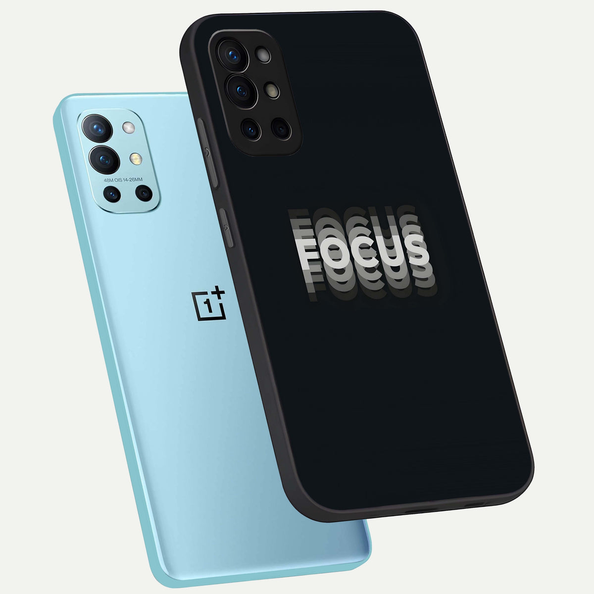  Mono Focus Vision phone case For OnePlus 9R showing premium glass back cover with detailed artwork