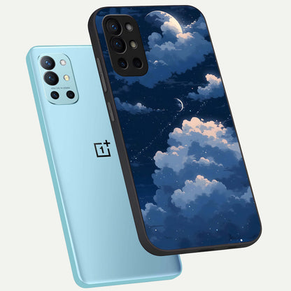  Moon Dream Haze phone case For OnePlus 9R showing premium glass back cover with detailed artwork