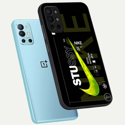  Neon Street Edition phone case For OnePlus 9R showing premium glass back cover with detailed artwork