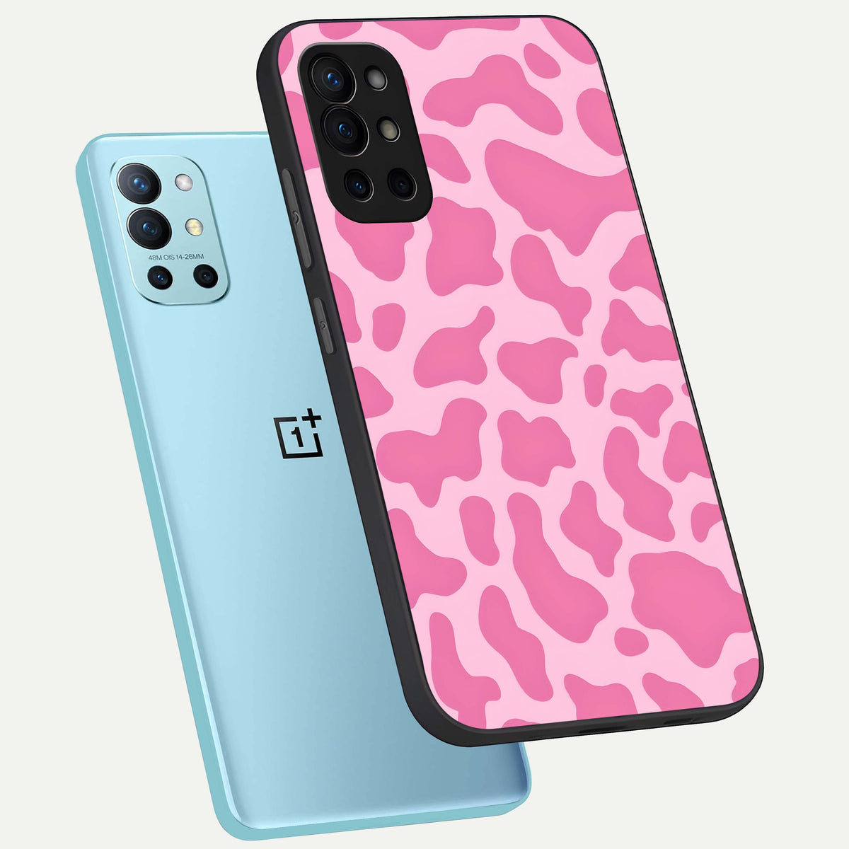  Pinkish Scenery phone case For OnePlus 9R showing premium glass back cover with detailed artwork