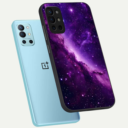  Purple Shade Sky phone case For OnePlus 9R showing premium glass back cover with detailed artwork