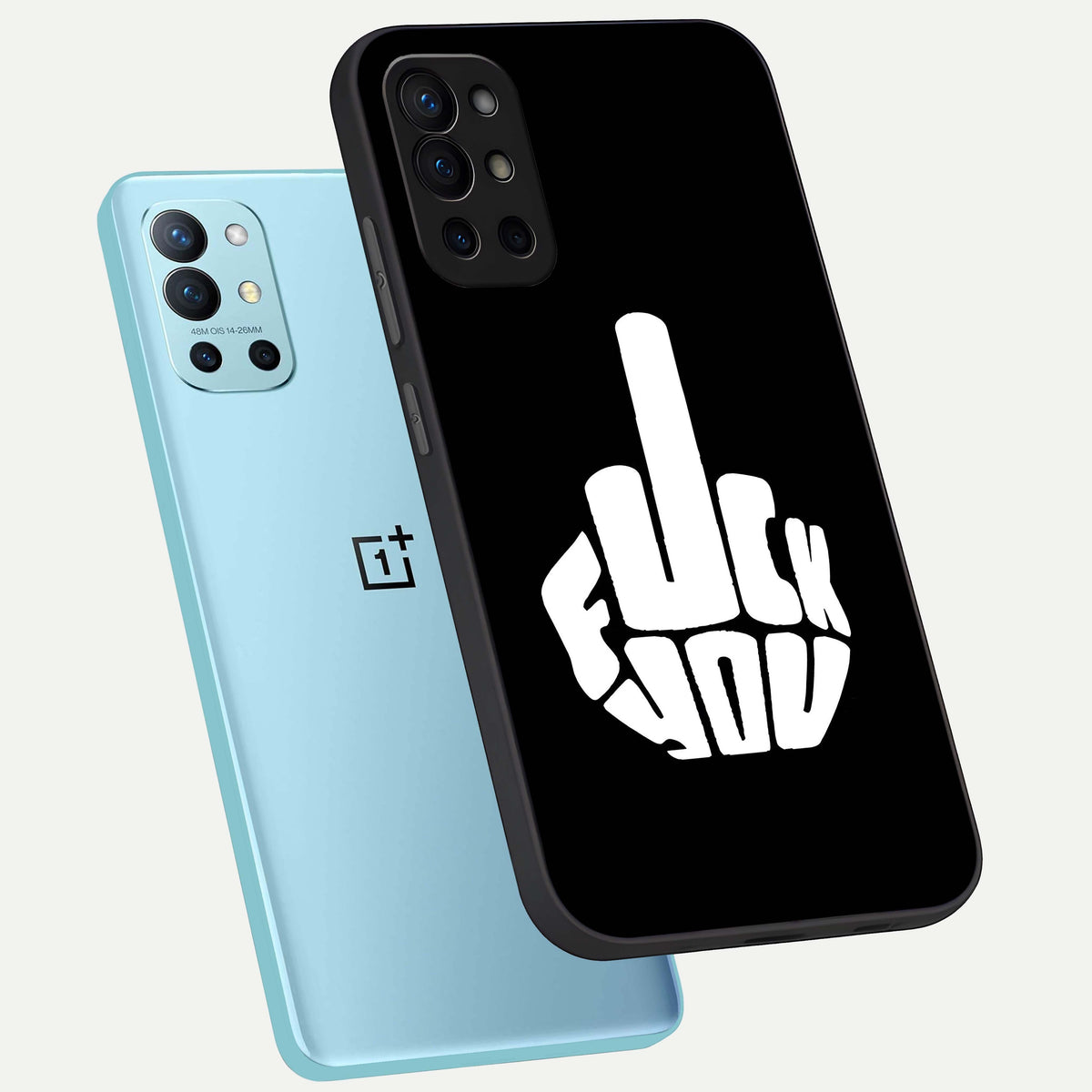  Rebel Mode On phone case For OnePlus 9R showing premium glass back cover with detailed artwork