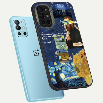  Starry Dream Vision phone case For OnePlus 9R showing premium glass back cover with detailed artwork