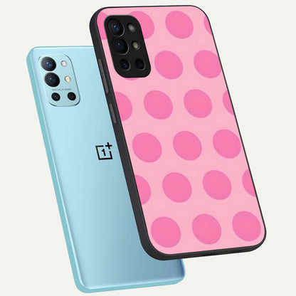  Sweet Dot Dreams phone case For OnePlus 9R showing premium glass back cover with detailed artwork