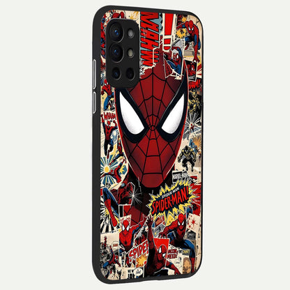  Aesthetic Wonder Spider back cover For OnePlus 9R slim fit glass case with vibrant aesthetic design