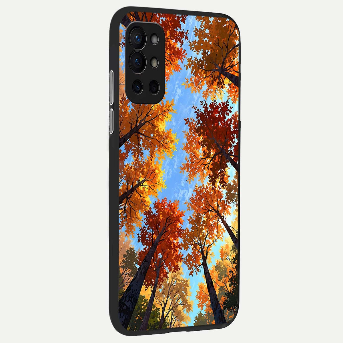  Autumn Sky Rise back cover For OnePlus 9R slim fit glass case with vibrant aesthetic design