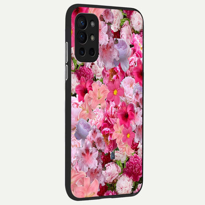  Bloom Crush Fantasy back cover For OnePlus 9R slim fit glass case with vibrant aesthetic design