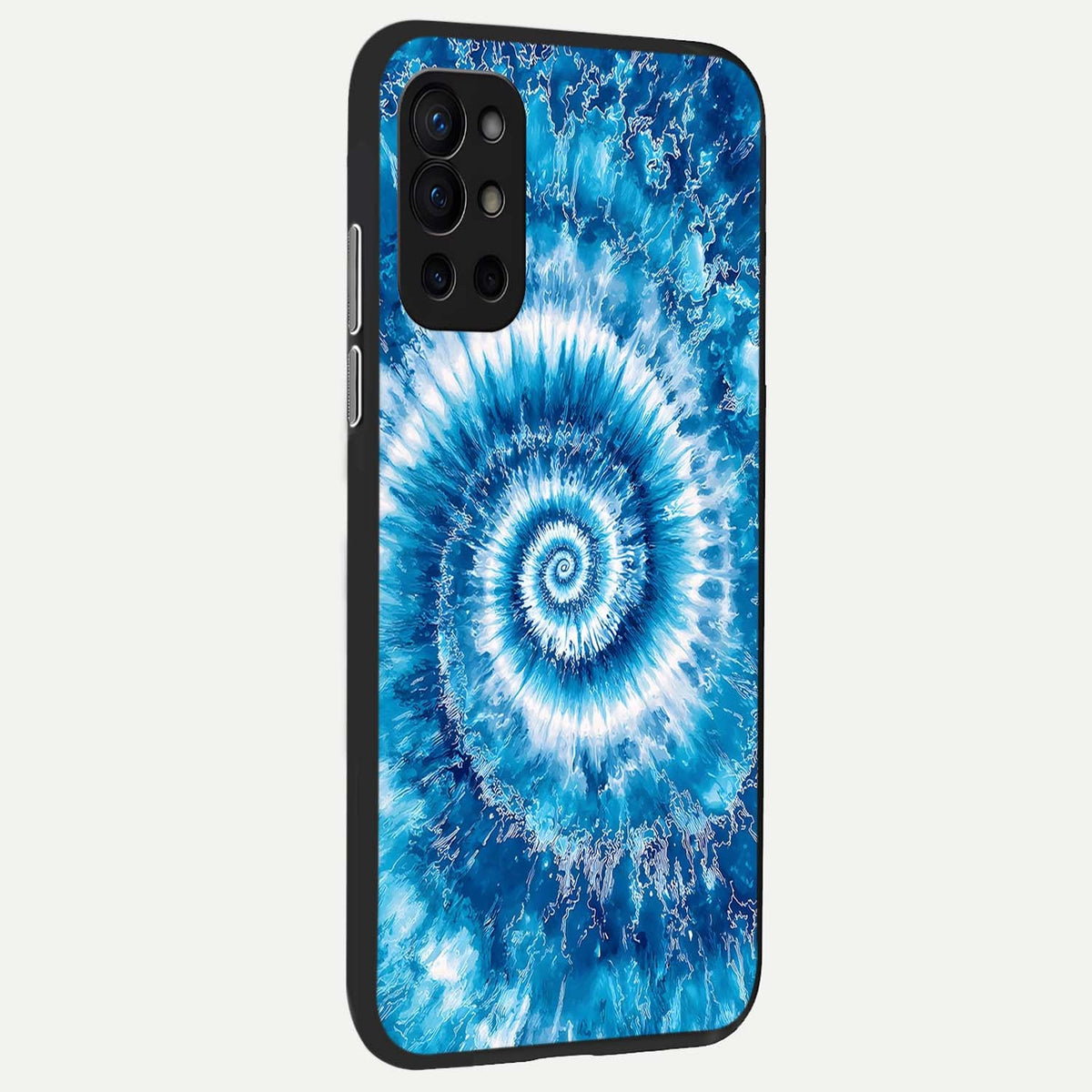  Blue Galaxy Wave back cover For OnePlus 9R slim fit glass case with vibrant aesthetic design